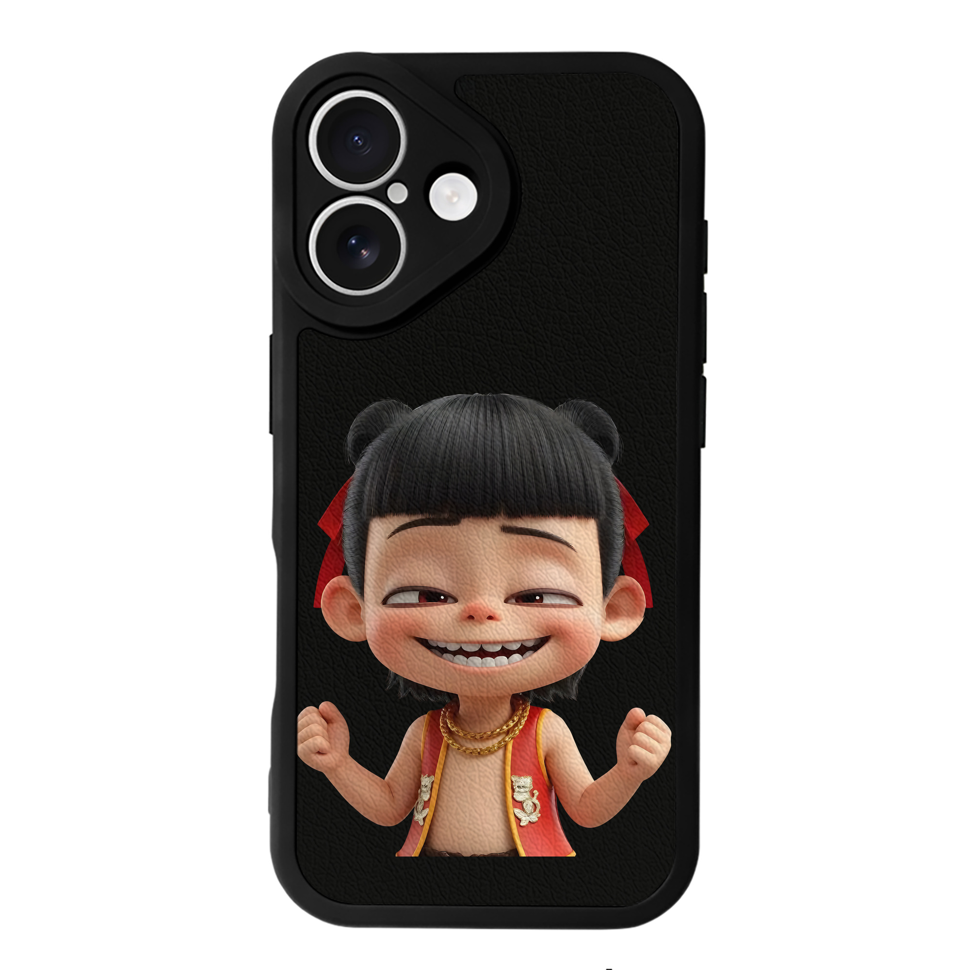 （画像用） Ne Zha 2 ナタ 魔童の大暴れ 【iPhone 16シリーズ対応】シリコンスマホケース（レザー調） 材質：シリコン